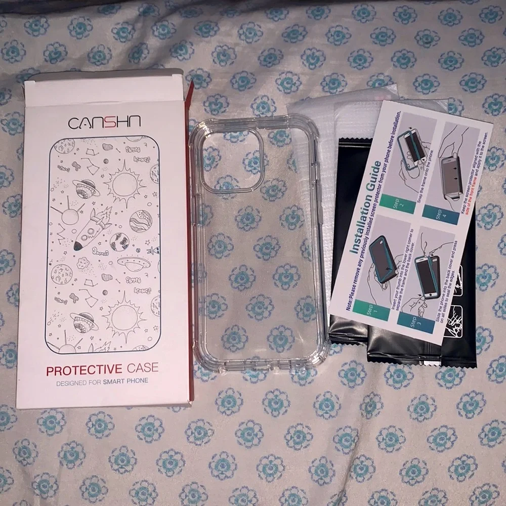✨NEW: iPhone 13 Pro Case with Tempered Glass | Clear iPhone 13 pro case ✨